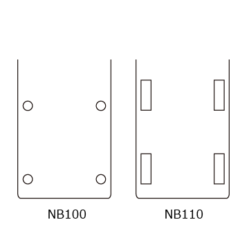 ステンレス製アンテナ取付金具NB100holeboth