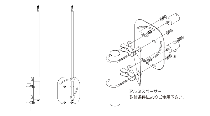 HF帯用9段ロッドATU用エレメントNAR100illust1img