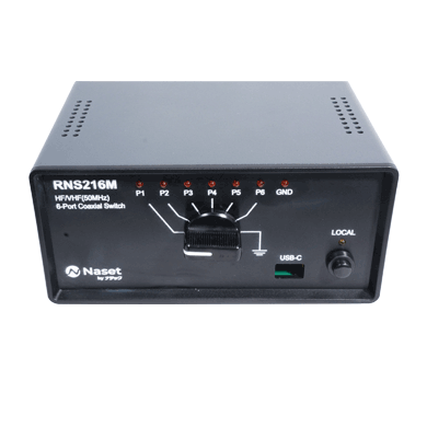GND接続機能付リモート同軸切替器RNS216Mfpanel